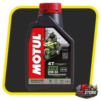 MOTUL 3100 Gold 4T 20W-50 (1.2 L) – Semi-Synthetic Motorcycle Engine Oil