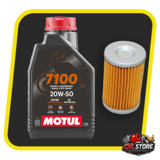 Motul 7100 1.25L 4T Engine Oil + NS200 Oil Filter Combo | Fully Synthetic Performance Pack